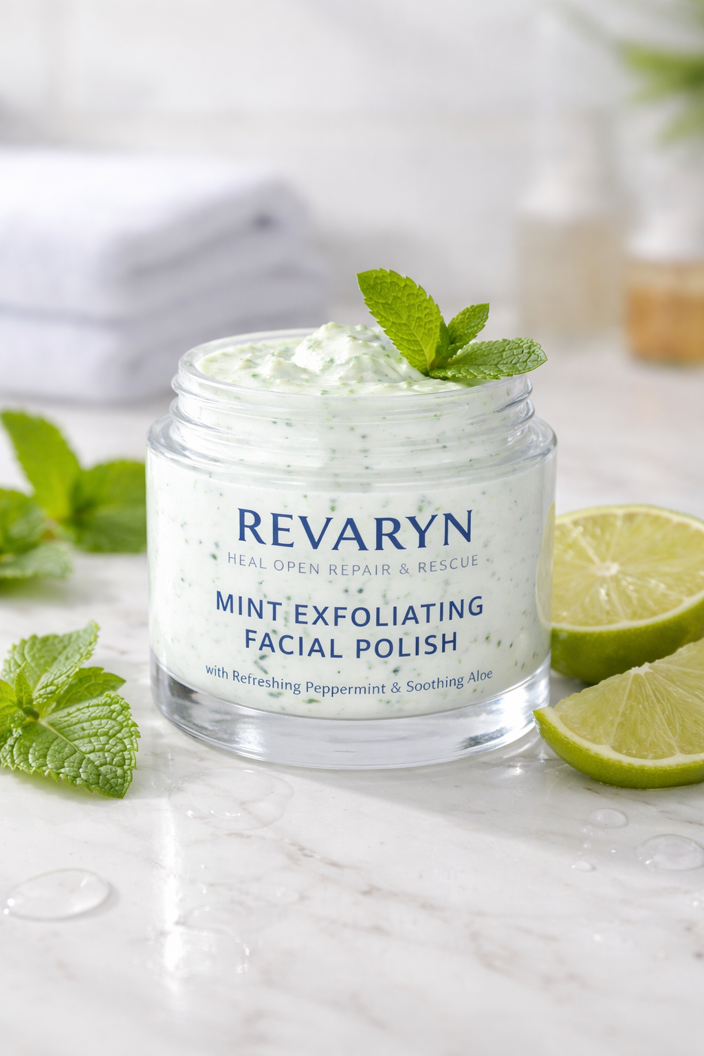 Mint Exfoliating Face Polish – Smooth & Glow Scrub