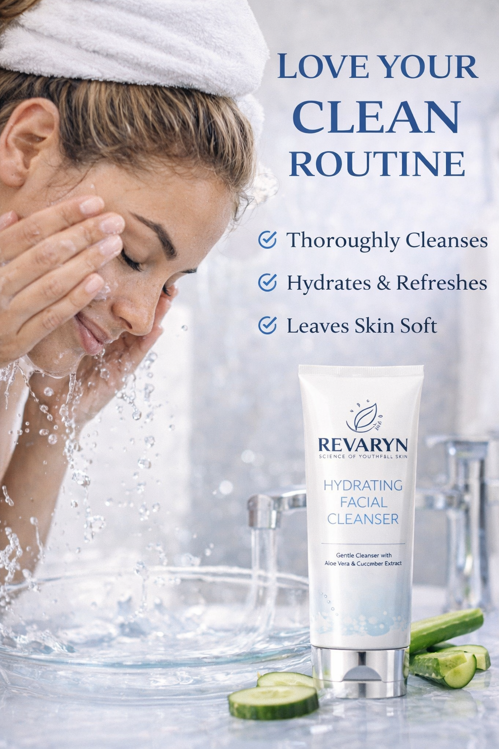 Hydrating Aloe Facial Cleanser – Gentle Daily Face Wash