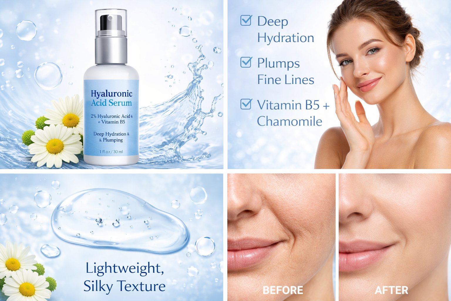 Advanced Hyaluronic Acid Serum – Hydrate, Plump & Restore Elasticity