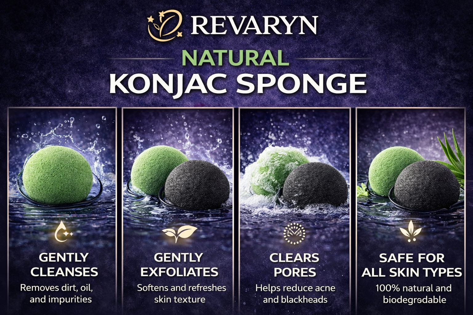 Konjac Facial Sponge – Gentle Exfoliation for Smoother, Clearer Skin