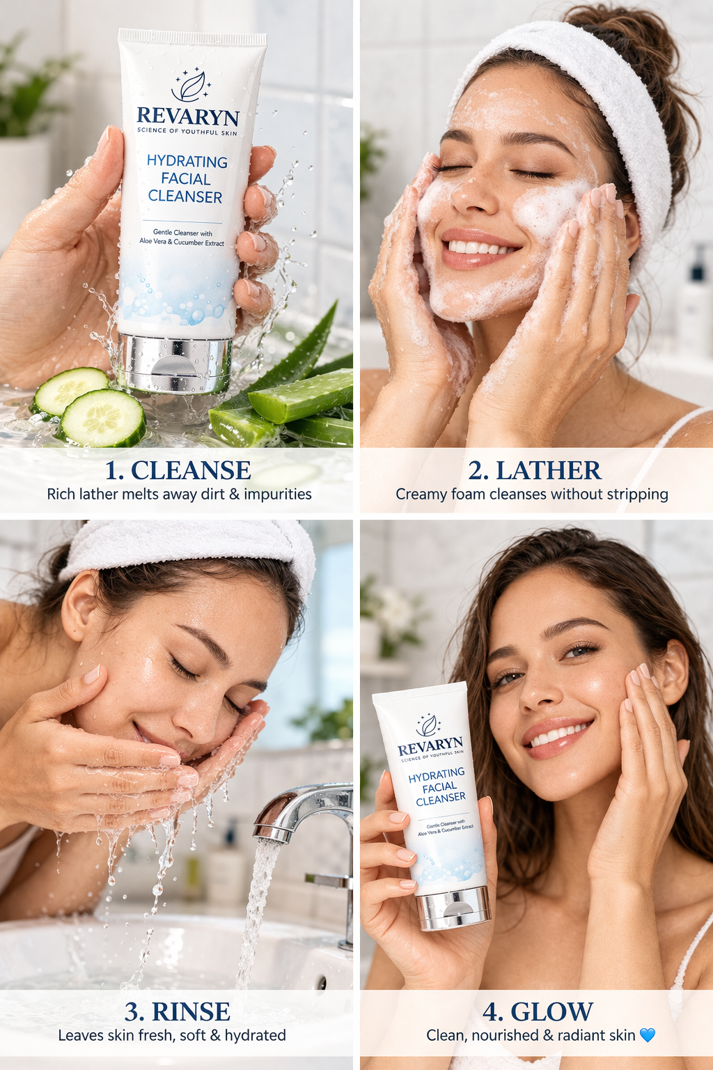 Hydrating Aloe Facial Cleanser – Gentle Daily Face Wash