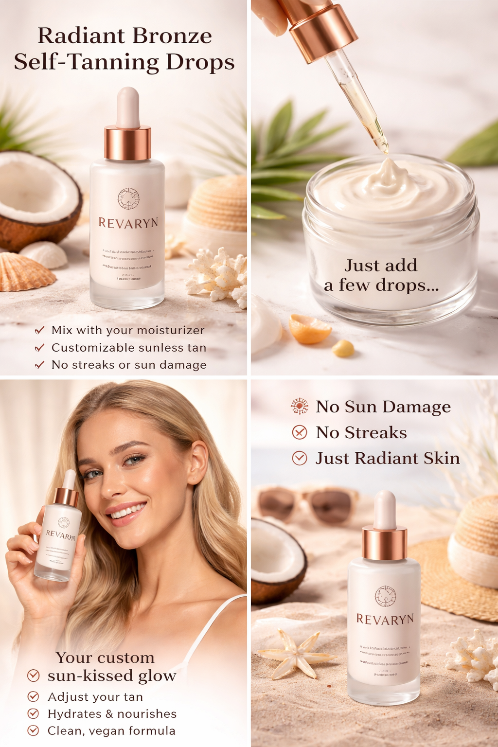 Gradual Self-Tanning Drops – Custom Glow Face & Body